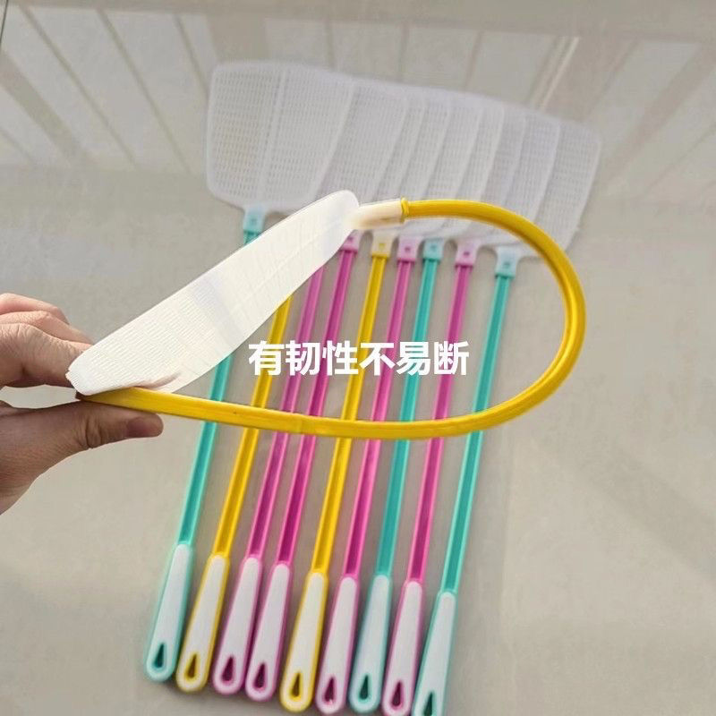 耐用加长加厚大号苍蝇拍家用熟胶蚊蝇拍子塑料灭蚊神器打不烂设计
