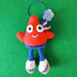 手工钩织包包挂件钥匙扣挂件摆件玩偶巴黎奥运吉祥物-弗里热