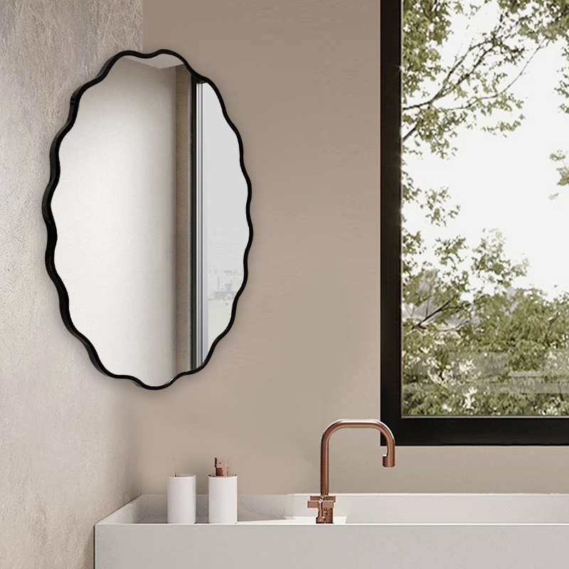 法式复古旋转浴室镜墙角镜子风水镜可伸缩转角卫浴镜卫生间镜子