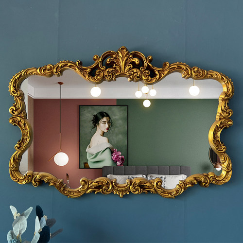 pu聚氨酯欧式复古大气卫生间镜子浴室镜