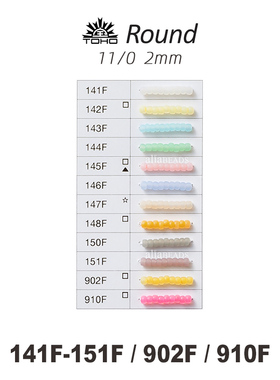 TOHO圆珠套装34:玉石奶油磨砂系列~2mm日本141F-151F/902F/910F