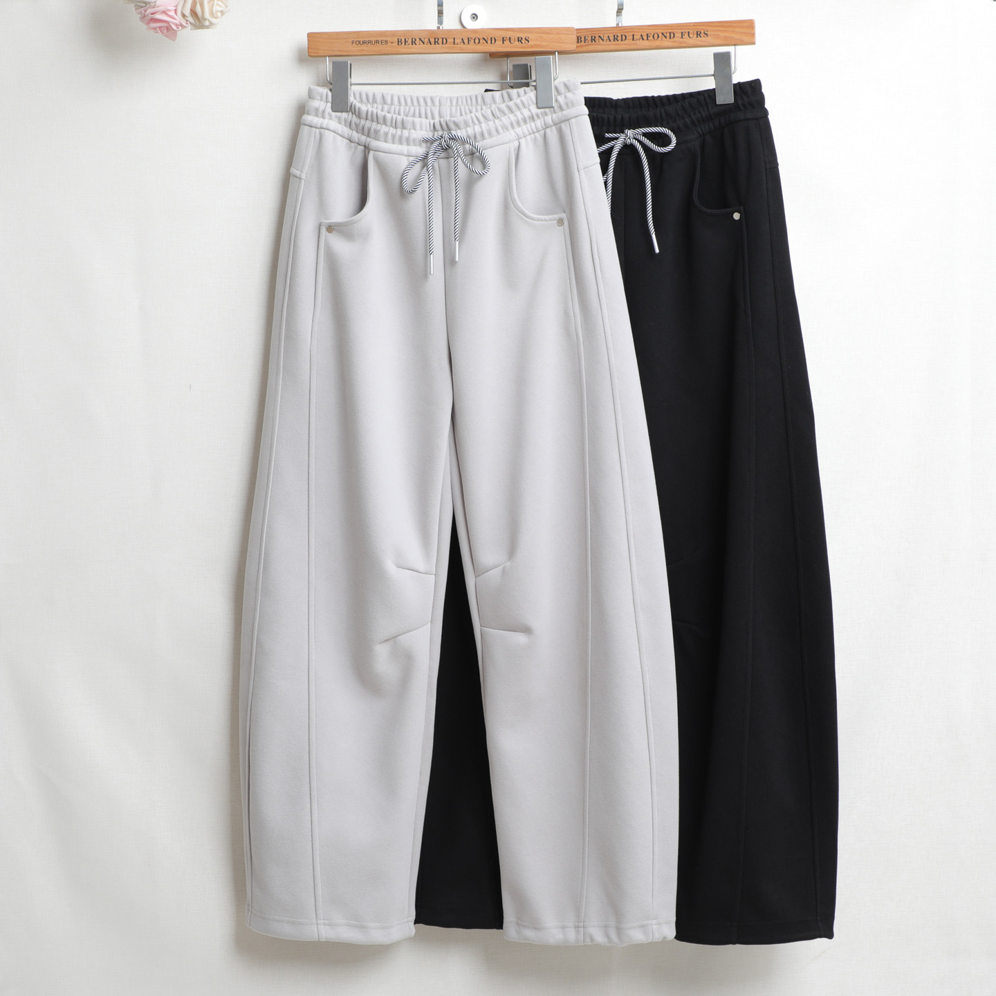 男士休闲裤精梳棉宽松卫裤运动阔腿裤春秋大码收脚健身潮流长裤