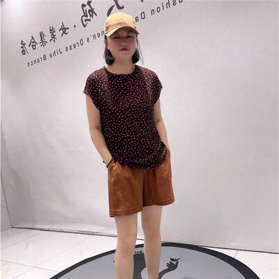 芮娜依莲2026夏装新款胖mm打底5182短袖衫加肥加大码女装宽松衫