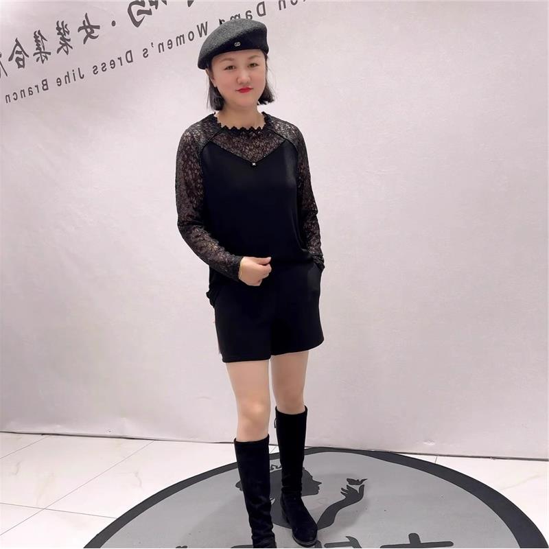 2026春季新芮娜依莲上衣打底衫大码女装胖妹妹气质衫200斤T恤5416