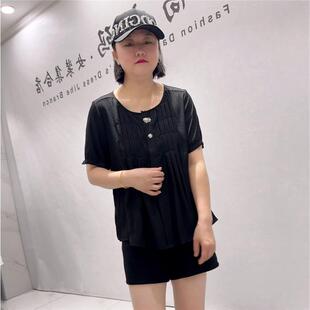 2026夏季 开衫 大码 女T恤 女权贵族打底3311简约200斤可爱减龄短袖