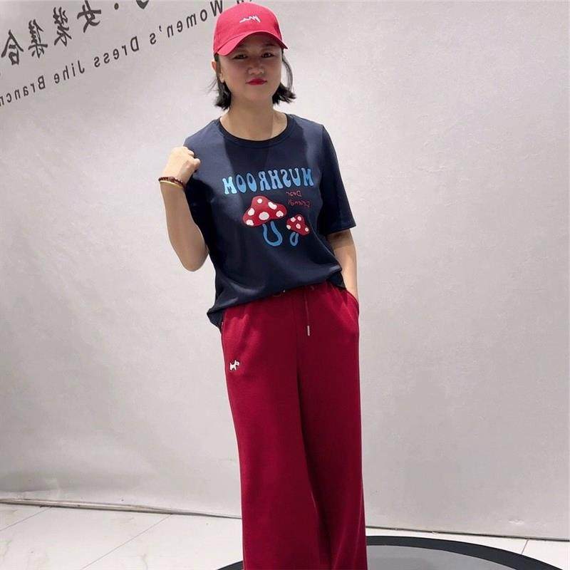 2026春装新女权贵族1621打底衫短袖加大码女装200斤圆领T潮流打底