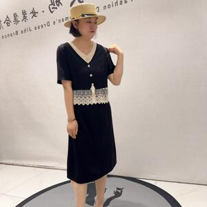 芮娜依莲洋气裙2026夏装5891连衣裙加肥加大码女装宽松显瘦潮流裙