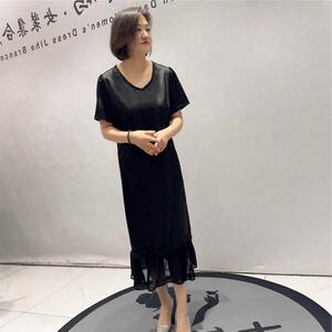 芮娜依莲洋气裙2026夏装6509连衣裙加肥加大码女装宽松显瘦潮流裙