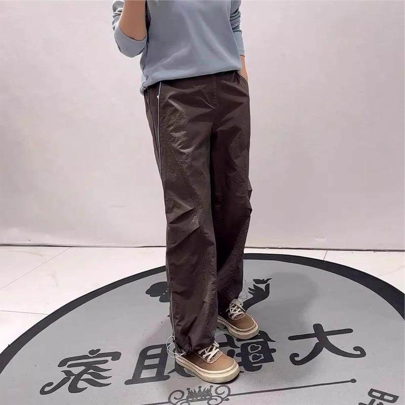 2026春装针丝缘时尚潮流休闲裤加大女装减龄显瘦200斤女裤潮5288