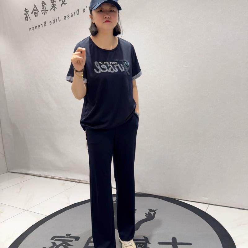 芮娜依莲时尚潮流2026夏装1813套装加肥加大码女装气质套装