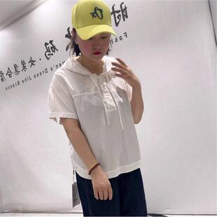 时尚 女装 潮流天骄一生水26326连帽短袖 大码 上衣 衬衫 2026初夏新款