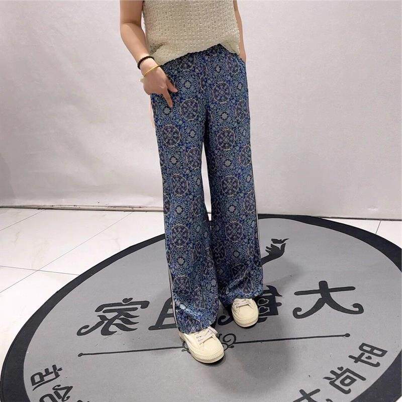 芮娜依莲2026夏装高腰潮裤蓝鲸之吻2235女裤加肥加大码女装气质裤