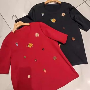 新款 200斤打底衫 芮娜依莲短袖 女装 女打底1355 T恤加大码 2026春装