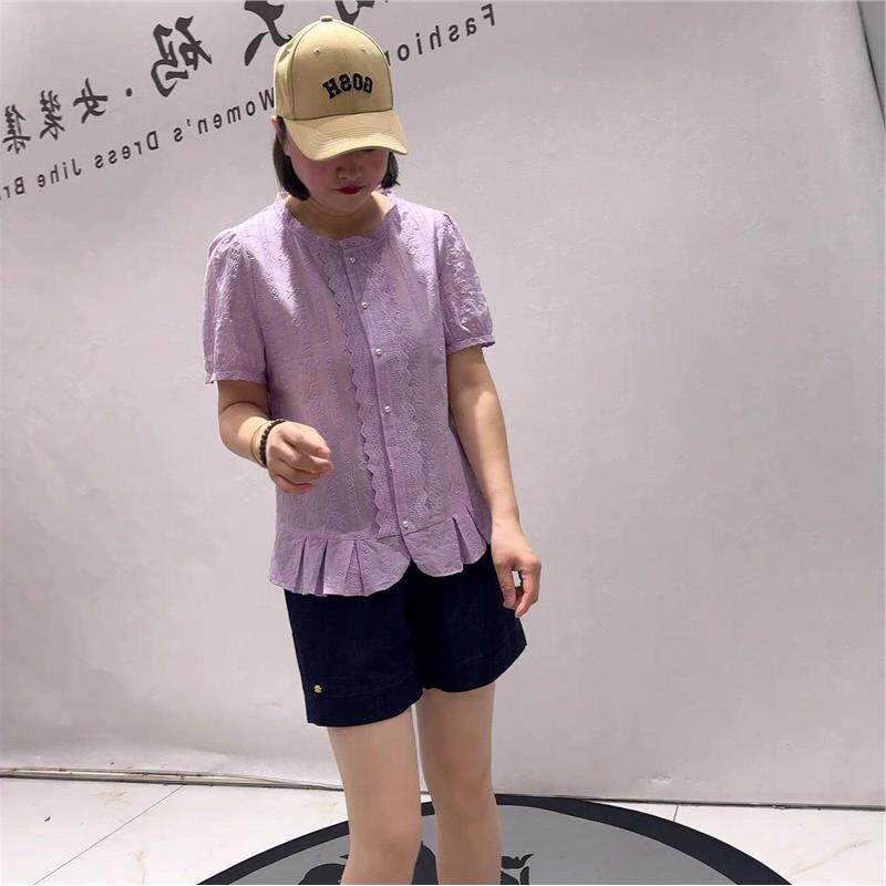 女权贵族2026夏装T恤3567短袖衬衫加肥加大码女装200斤显瘦上衣