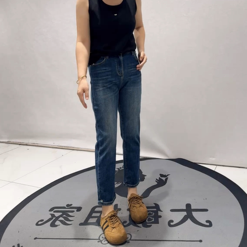 2026新款秋冬胖mm裤子89062柏菲蒂拉绒牛仔裤大码女装显瘦女裤