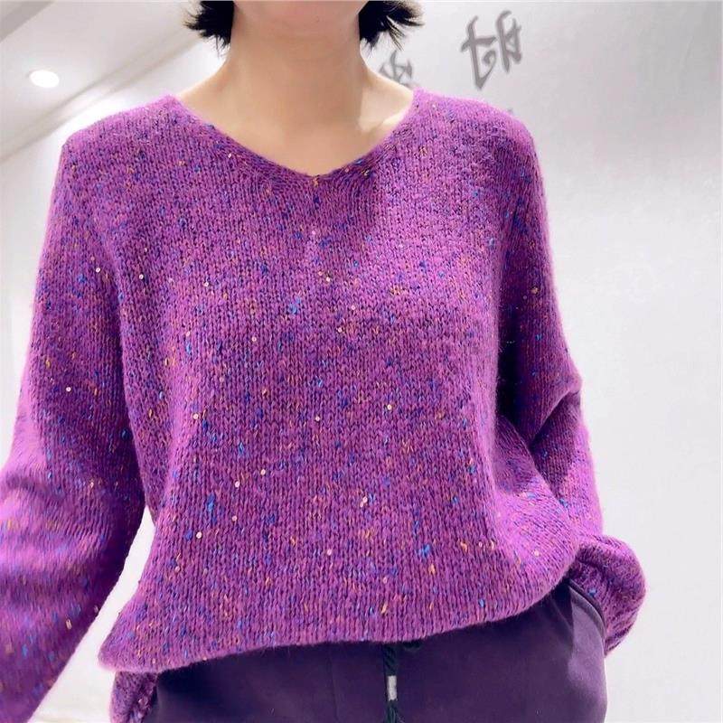 2026春装新女权贵族1578针织衫加大码女装200斤衫上衣潮流V领打底,女装/女士精品,大码内搭,淘宝优惠券,粉丝福利购,淘宝优惠卷
