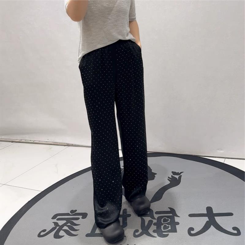 芮娜依莲时尚大码女装胖mm加肥加大裤3145钻裤宽松显瘦气质女裤