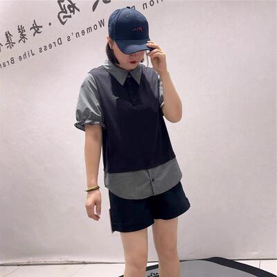 女权贵族时尚潮流T恤2026夏装3690POLO短袖大码女装200斤显瘦上衣