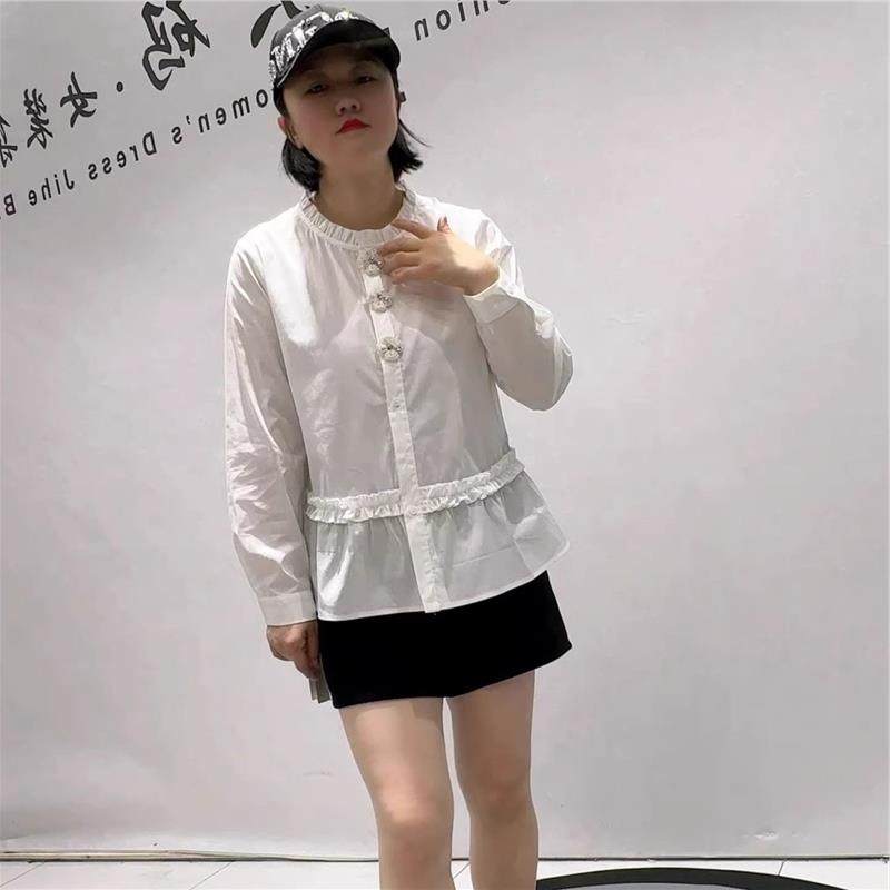 2026春装新款女权贵族1590衬衫大码女装气质衫200斤上衣潮流打底