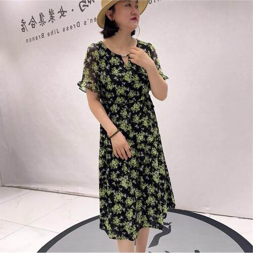 女权贵族大码女装连衣裙2026夏装31185两侧可抽绳遮肉显瘦花色