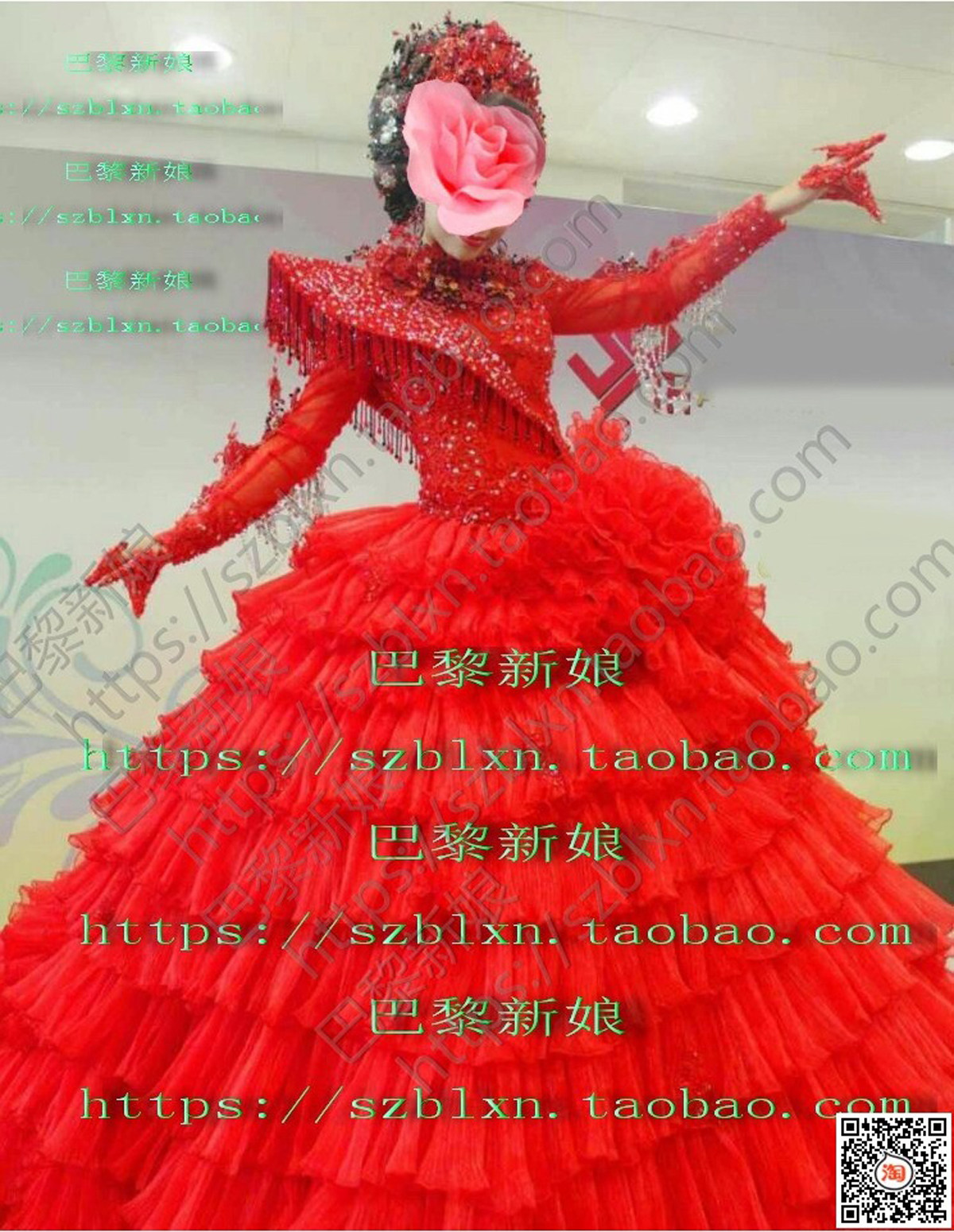 新款中国流苏荷叶公主蛋糕音乐会