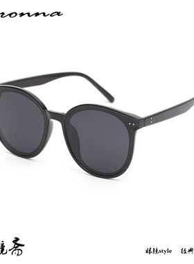维罗纳经典黑色圆框新款男女