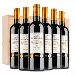 归星法国原瓶原装 6瓶红酒整箱波尔多AOC礼 进口干红葡萄酒750ml
