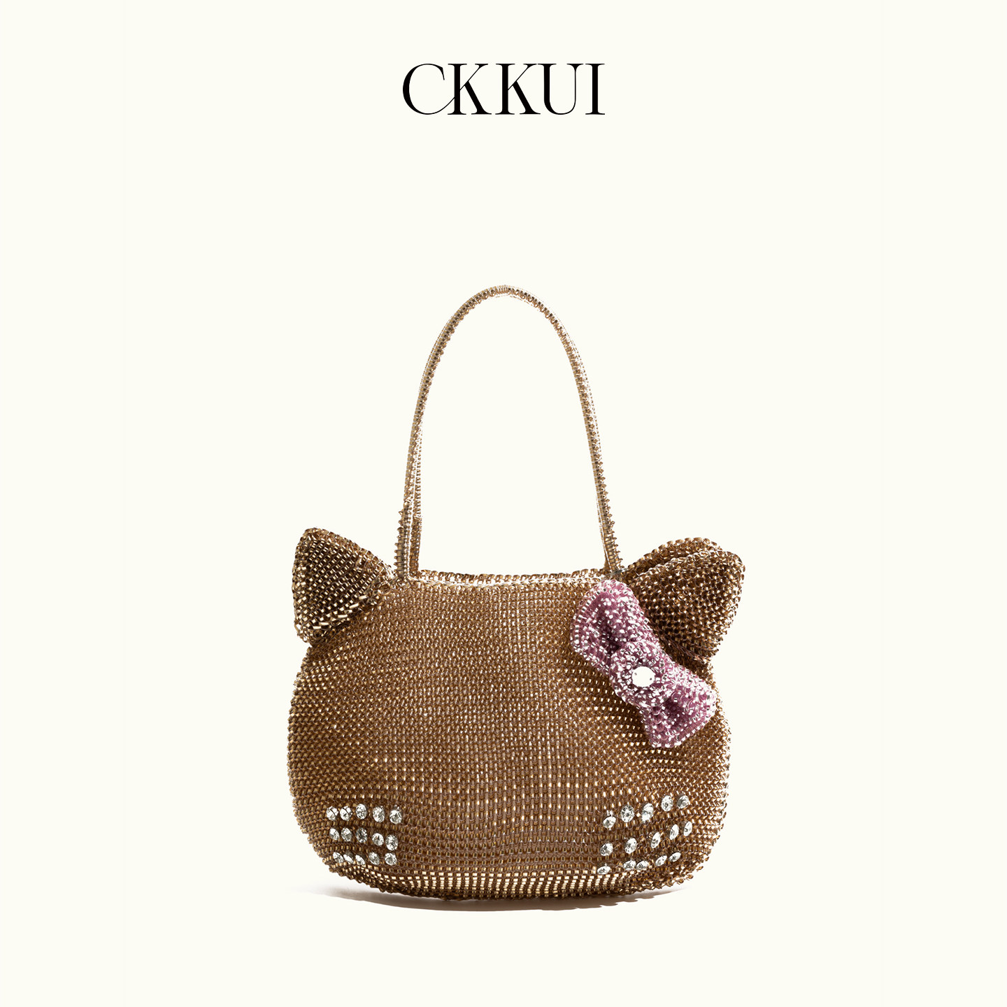 CKKUI 精致小众编织包包2026新款kt猫手拎包温柔淑女高级感手提包