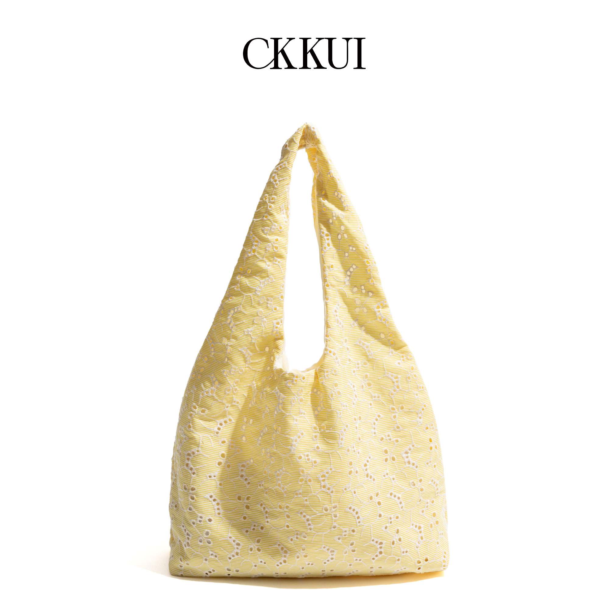 CKKUI 甜美少女柠檬黄包包女款2025初夏穿搭手提包温柔百搭单肩包