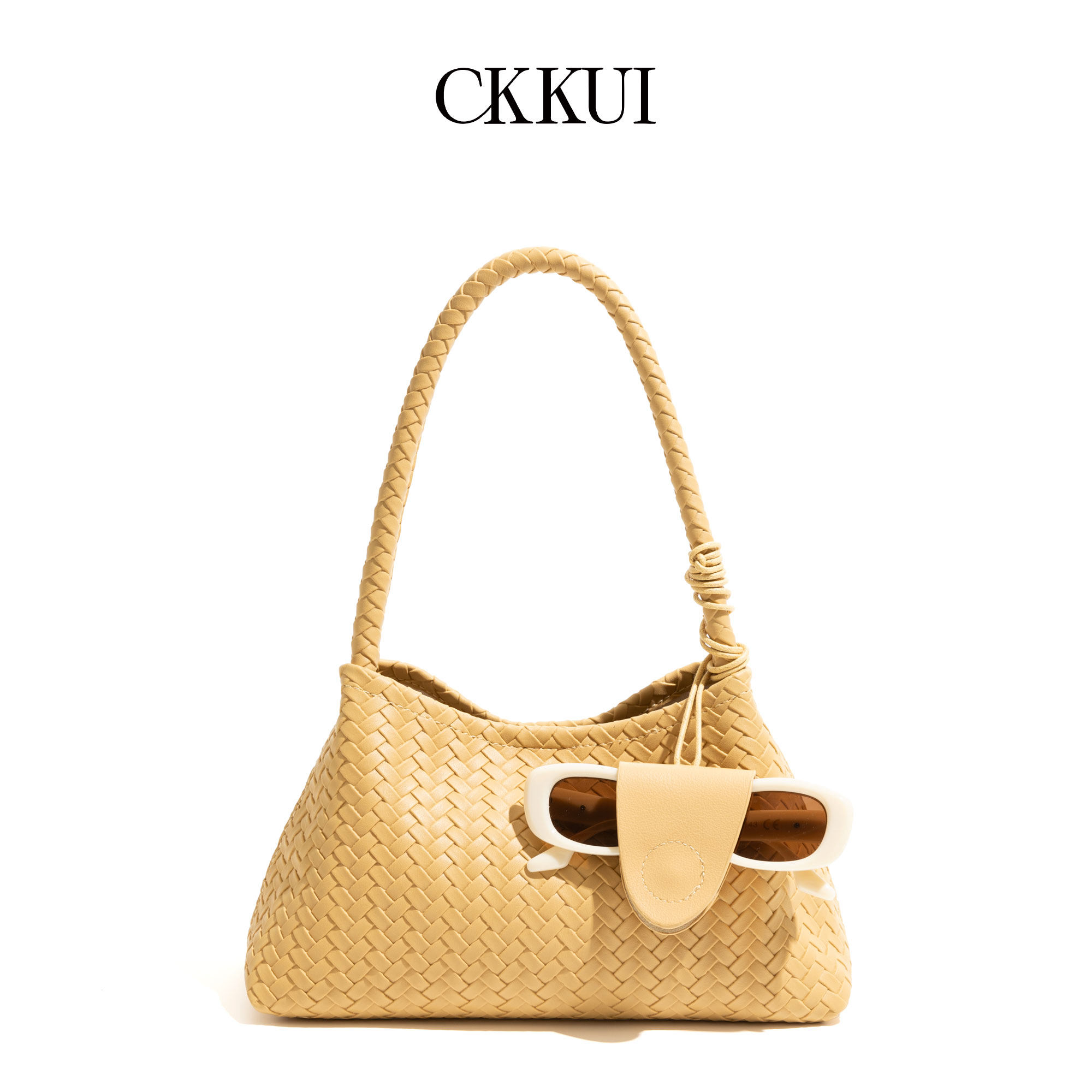 CKKUI 韩系简约编织包包女款通勤洋气高级感手提包慵懒百搭腋下包