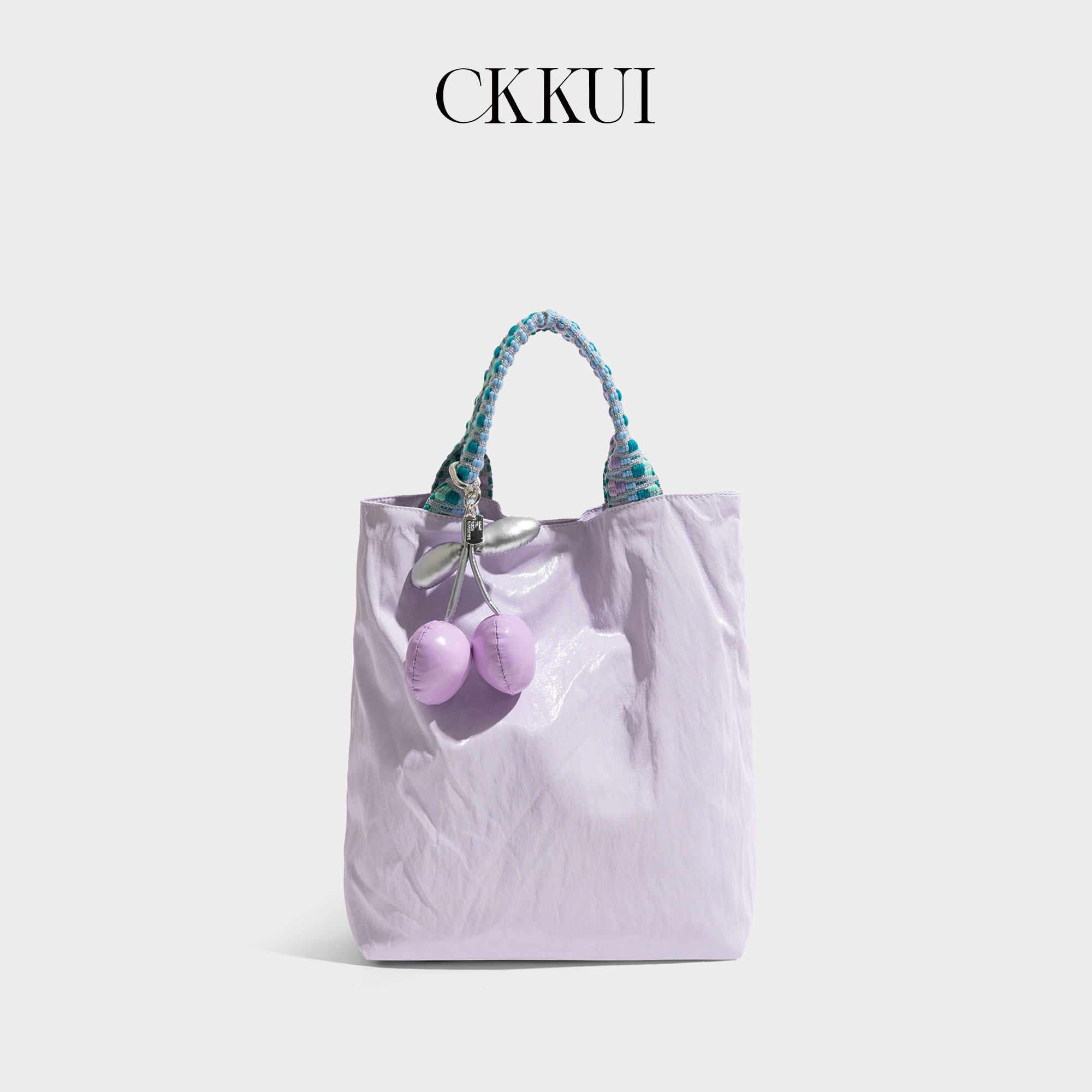 CKKUI 夏日多巴胺环保购物袋包包2026新款软皮手提包高级感托特包