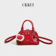 CKKUI 韩系温柔风红色波点包包2026新款 手提贝壳包通勤单肩斜挎包