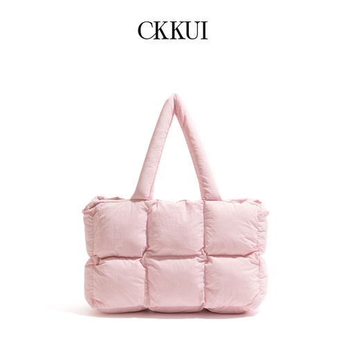 CKKUI韩系多巴胺粉色棉服包包