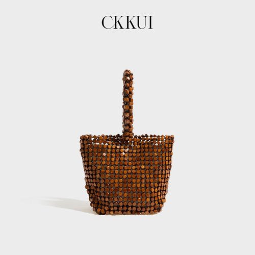 CKKUI新中式木珠编织包包2026年
