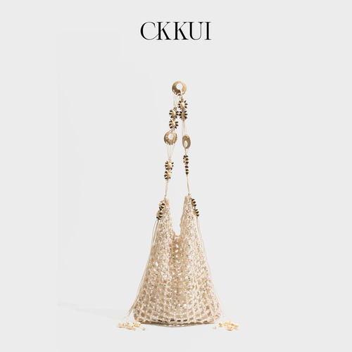 CKKUI森系文艺风亮片编织包包