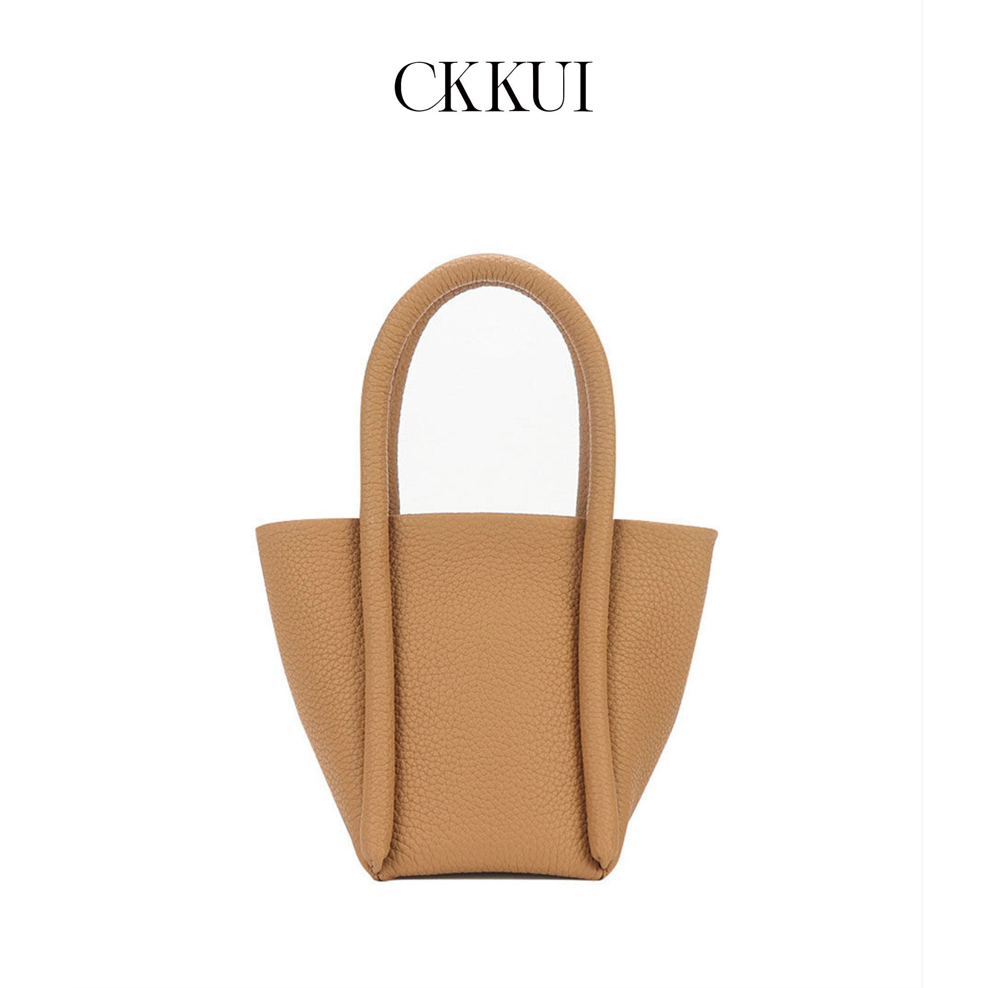 CKKUI 极简纯色荔枝纹pu女包2026新款水桶包高级感通勤手提单肩包,箱包皮具/热销女包/男包,通用款女包,淘宝优惠券,粉丝福利购,淘宝优惠卷