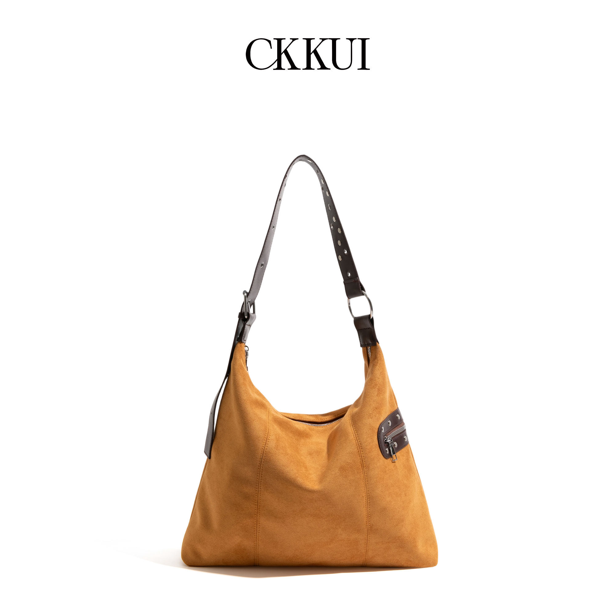 CKKUI秋冬复古麂皮包包2025秋冬