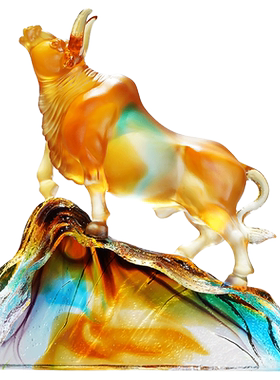 古法琉璃办公室桌书房家居装饰品