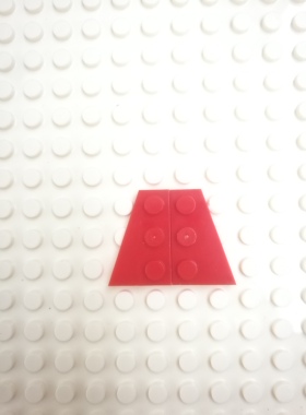 兼容小颗粒积木43722拼装配件楔形板零件2x3机翼一对矮斜红色