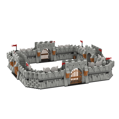 Moc中古战场人仔搭配DIY场景