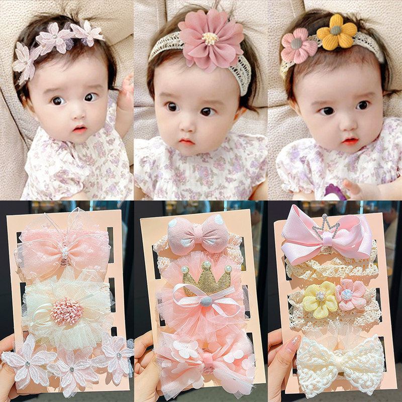 婴儿发带新生儿帽子女宝宝护囟门帽儿童蝴蝶结胎帽不勒头发箍女童