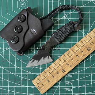 米勒兄弟小直刀一体钢迷你皮带刀高硬度锋利刀户外露营便携口袋刀