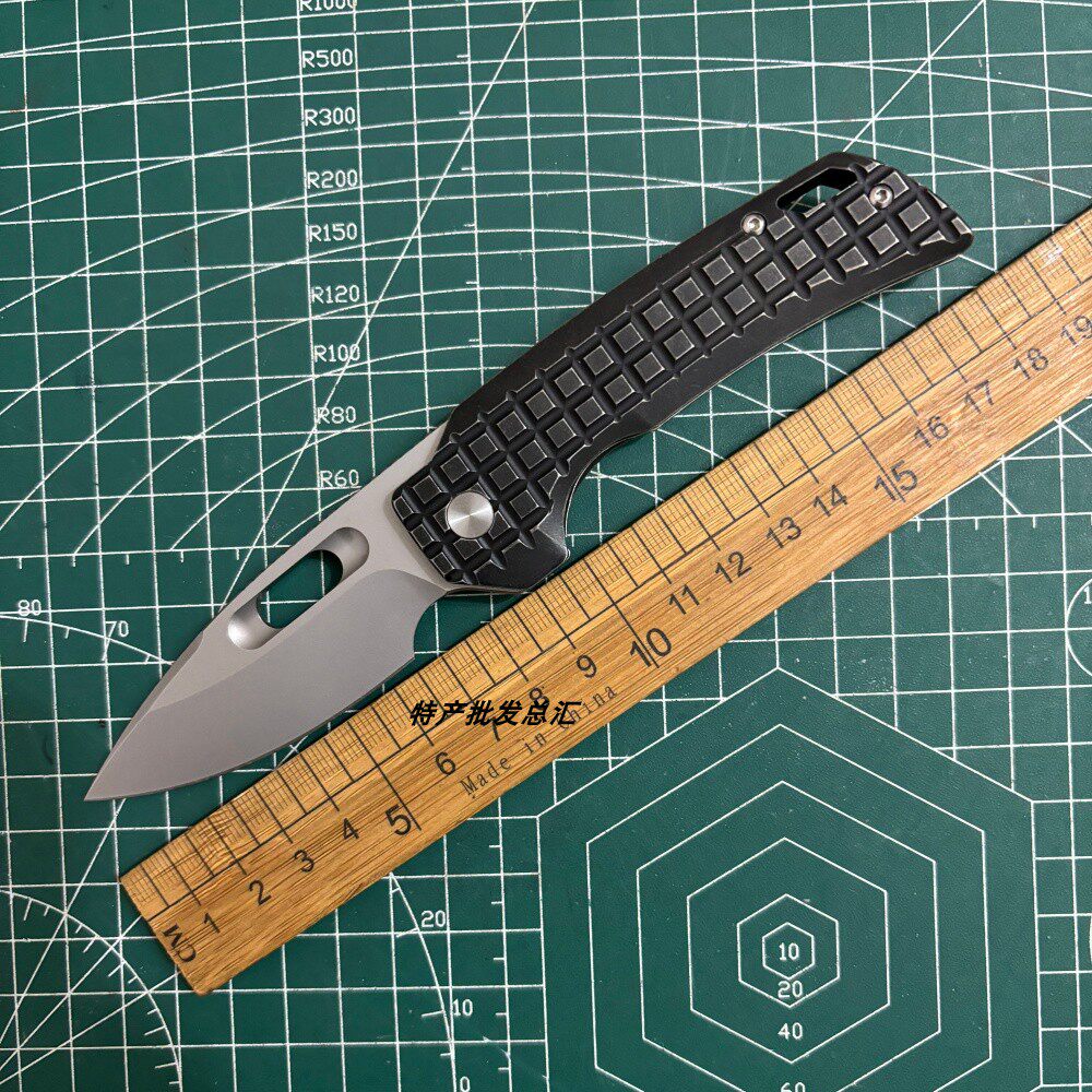 翼龙M390粉末钢口袋EDC折叠刀户外露营随身便携钛合金柄迷你工具