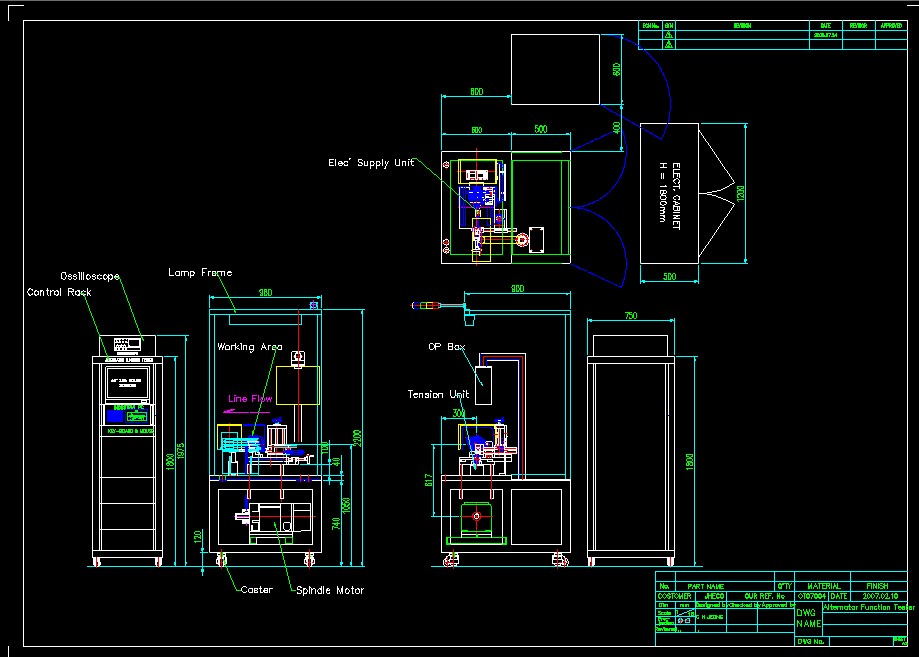 发电机综合测试机图纸