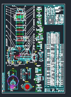 H14m精馏塔CAD装配图设计及代画CAD图纸计算精品店长推荐包邮正品