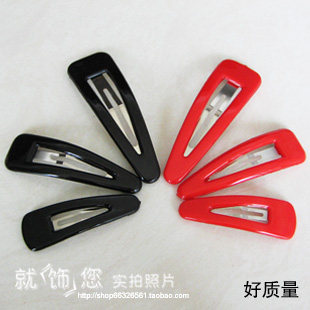 百搭红色刘海夹18元包邮