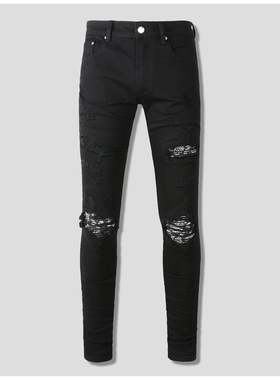 AMR jeans AMR pants torn jeans MX1高街破洞紧身牛仔裤子