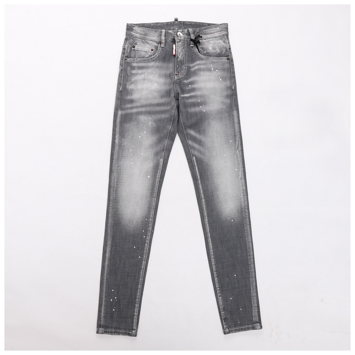 D Jeans Skinny Ripped Jeans 美式高街泼墨基础修身男裤牛仔裤子