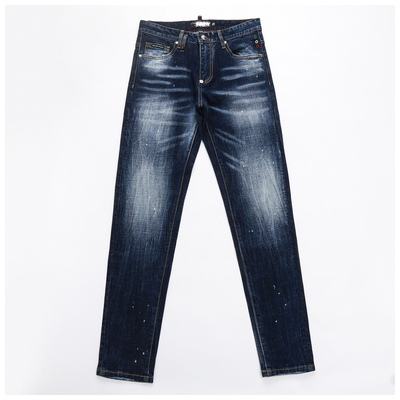 D Jeans Skinny Ripped Jeans 美式高街基础泼墨修身男裤牛仔裤子