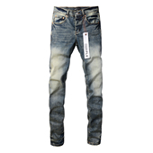 jeans 高街破洞做旧牛仔裤 pants jeans美式 子 torn PUR